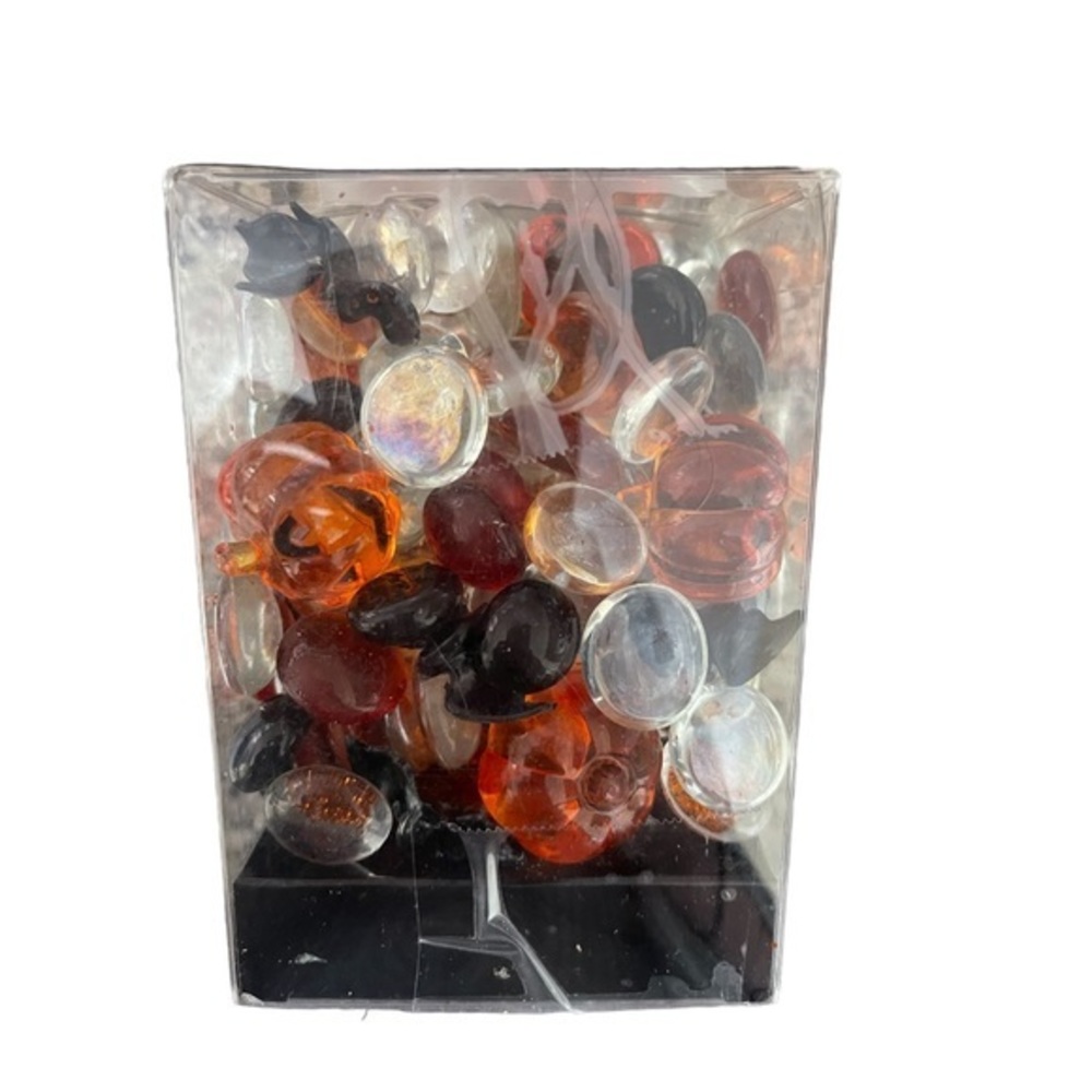 Halloween glass table scatter- pumpkins‎ and bats! party- Halloween jar fill